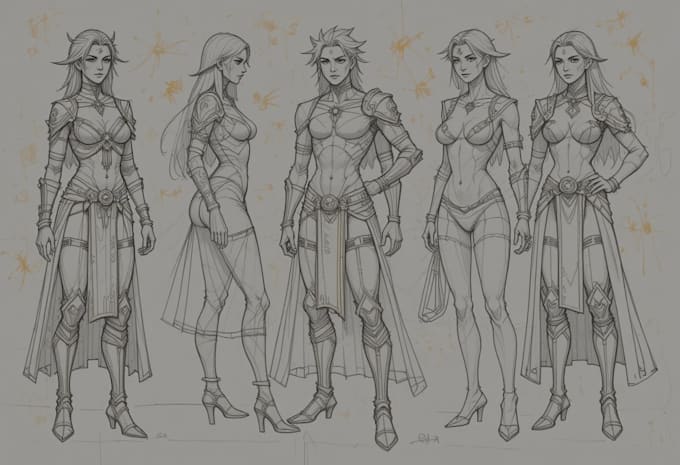 draw sketches for dnd, rpg and fantasy characters design