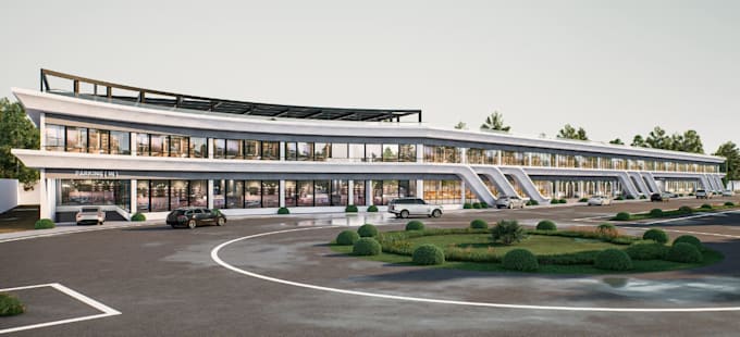 do commercial building render, exterior render and 3d modeling in 3ds max