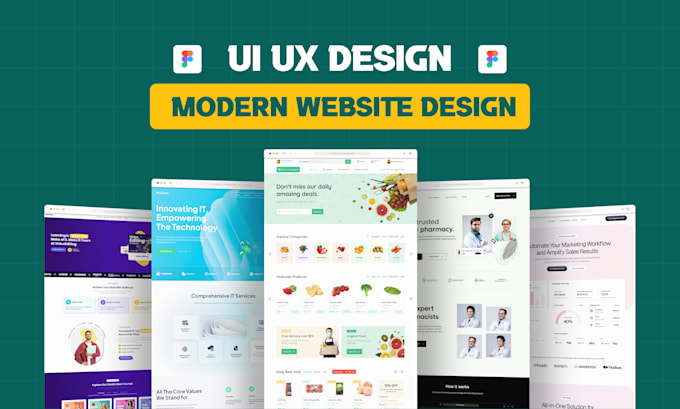 Design ui ux and modern website in figma by Imigraphics95 | Fiverr