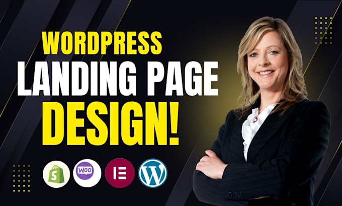design wordpress landing page website with elementor