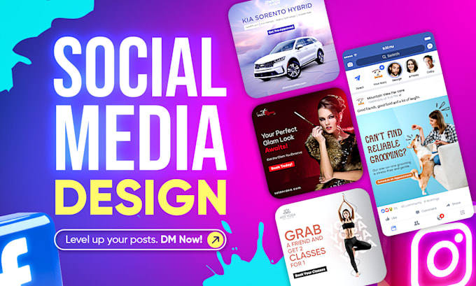 create eye catching instagram and facebook ad creative, post design
