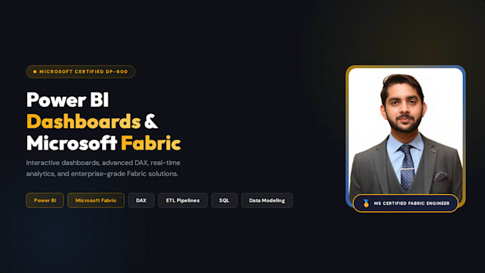 create interactive power bi dashboards and microsoft fabric analytics solutions