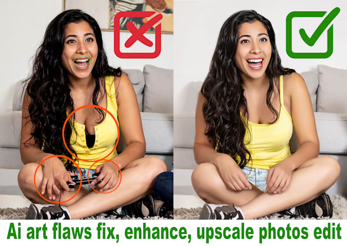 any fix, edit, enhance, or correct ai image, art flawlessly