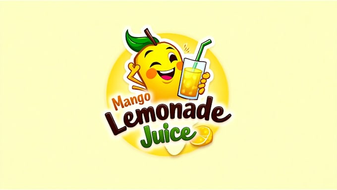 do mango lemonade juice mascot logo design