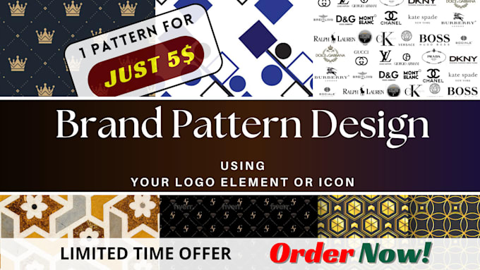 create seamless logo patterns for branding, packaging, and merchandise