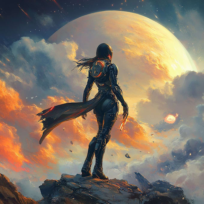 draw sci fi illustration and sci fi art