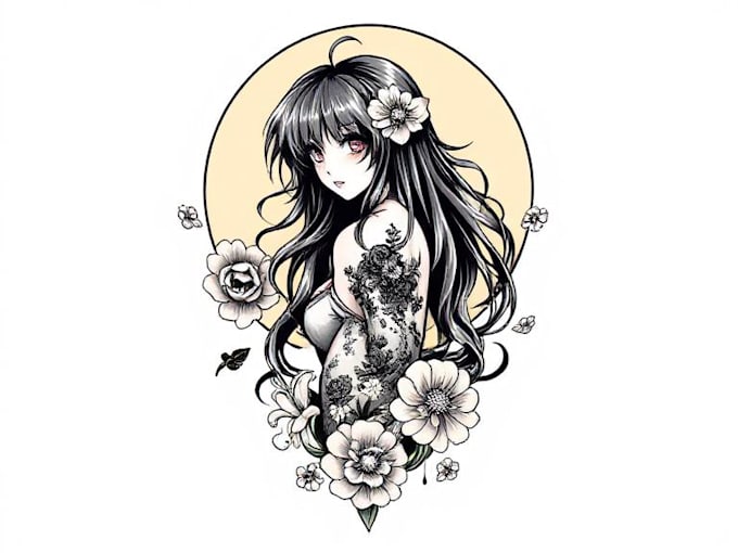 make anime tattoo design