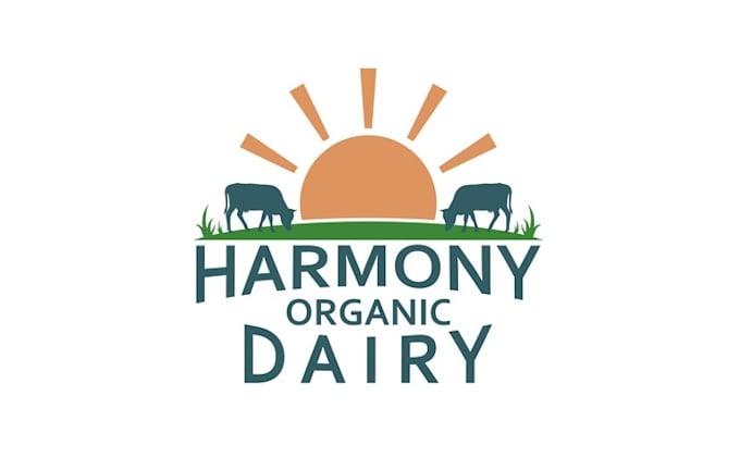 design professional organic dairy farm logo
