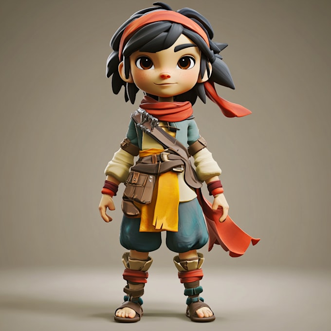 draw a cute 3d character or illustration or scene for you