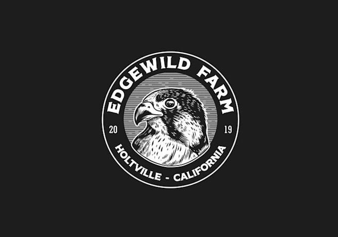 design stylish unique edge wild farms logo