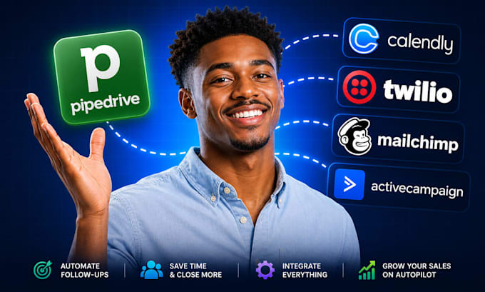 integrate pipedrive twilio calendly activecampaign wordpress zapier workflows
