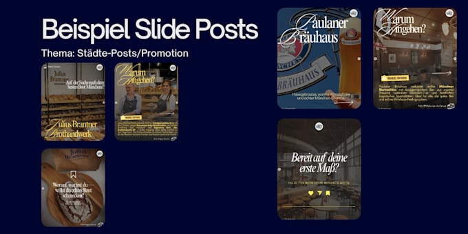 create professional and creative instagram slide carousel posts