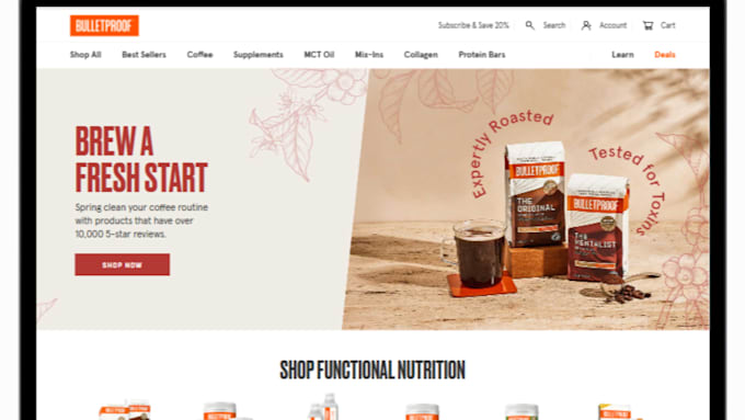 build branded coffee website coffee shopify coffee store cafe website