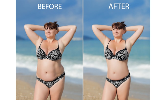 do body slimming,remove double chin,face swap and face retouching