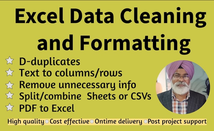 clean, organise, and analyse your excel data professionally