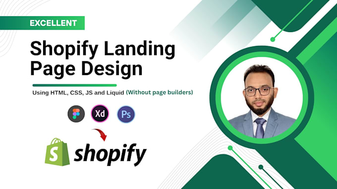 do excellent shopify landing page design from figma or xd