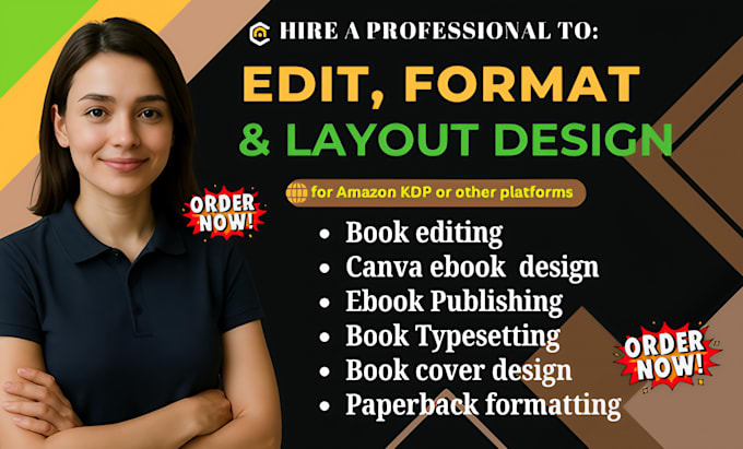 edit, format, typeset your book manuscript for kdp kindle paperback, canva work