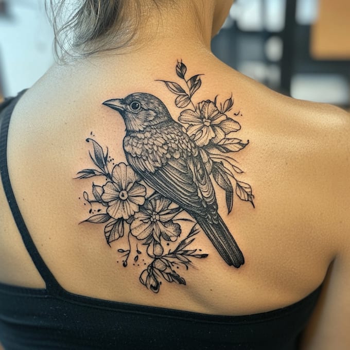 high end linework tattoo design for you