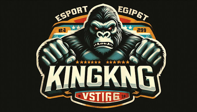 make high quality king kong logo with creative concept