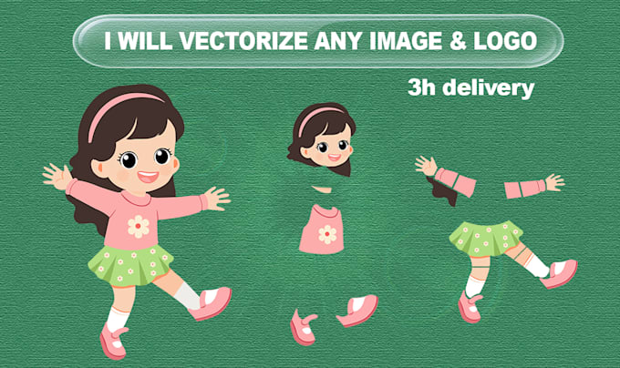 convert raster image to vector and do vector tracing