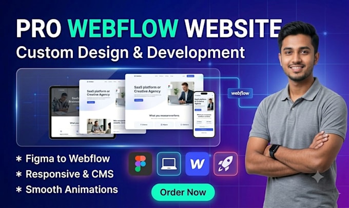 design, develop, or redesign your webflow website professionally