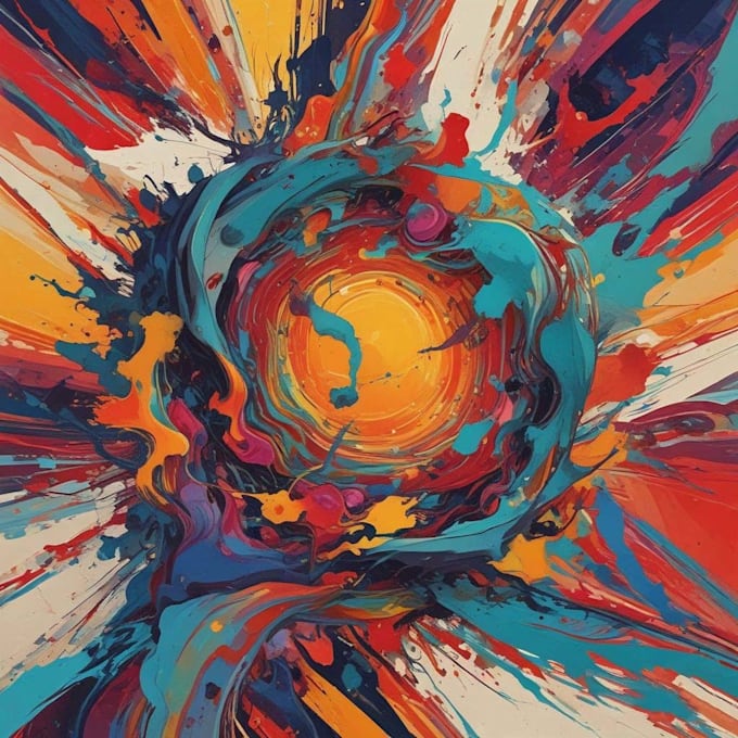 make a unique abstract art for you