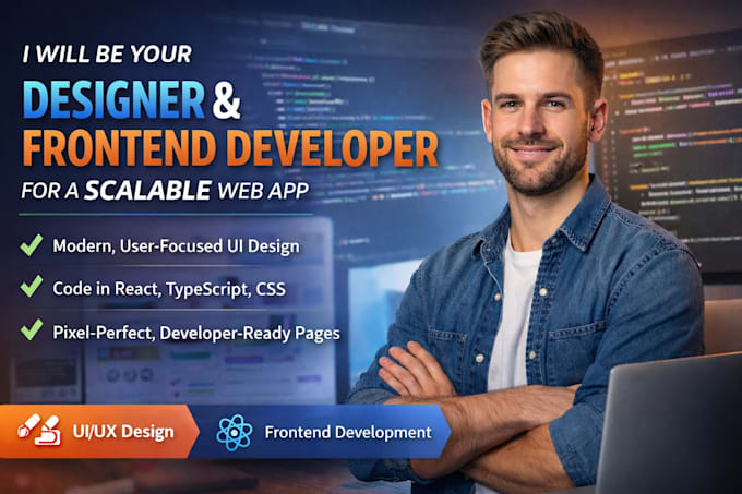 be your designer and frontend developer for scalable web app