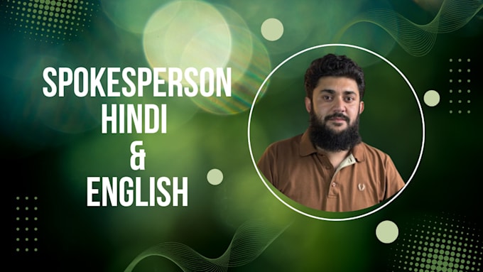 create spokesperson video in hindi or english