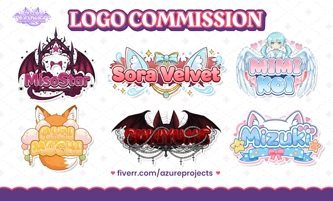 design anime style logo for vtuber, streamer