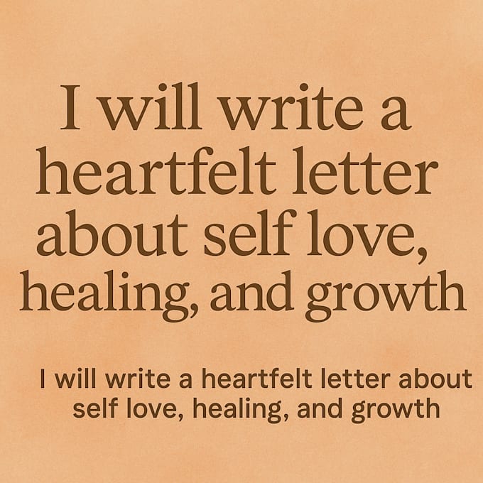 write soulful poetry or stories about healing and self love
