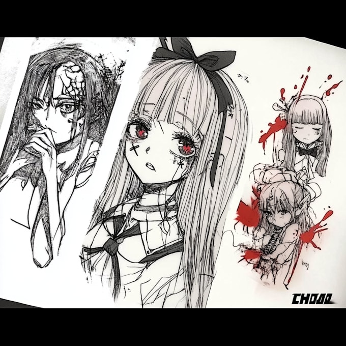 make anime tattoo design
