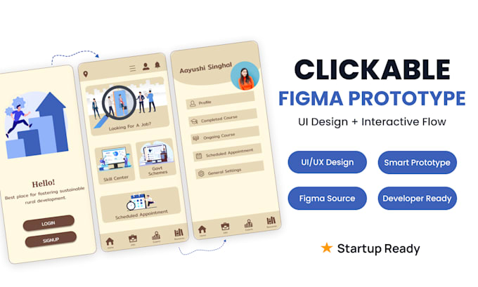 create clickable figma prototype for your app or website