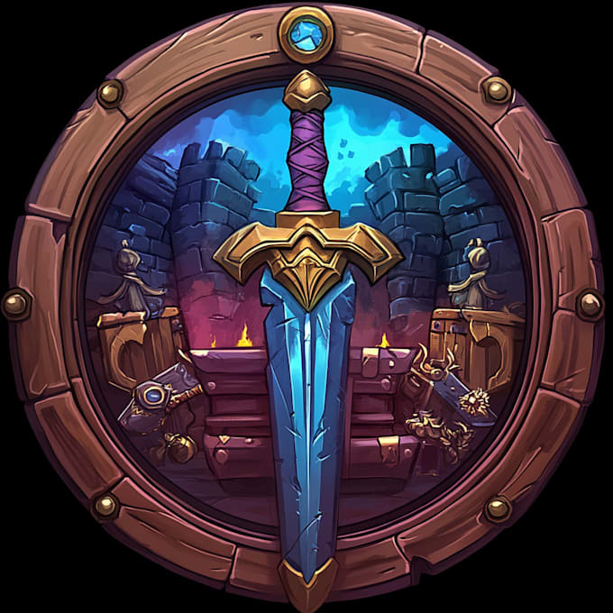 create an fantasy, rpg, sci fi game logo design