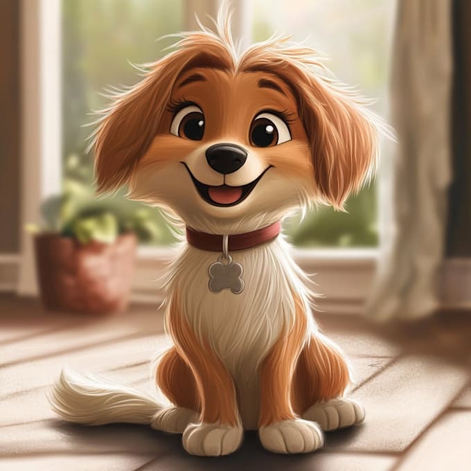 create a disney pixar style portrait for mothers day gift