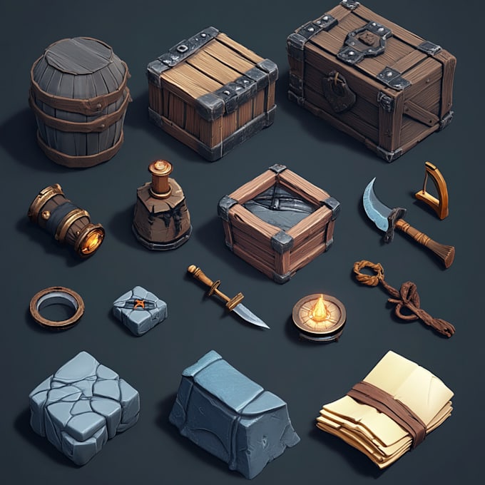do  props and objects, items for your games