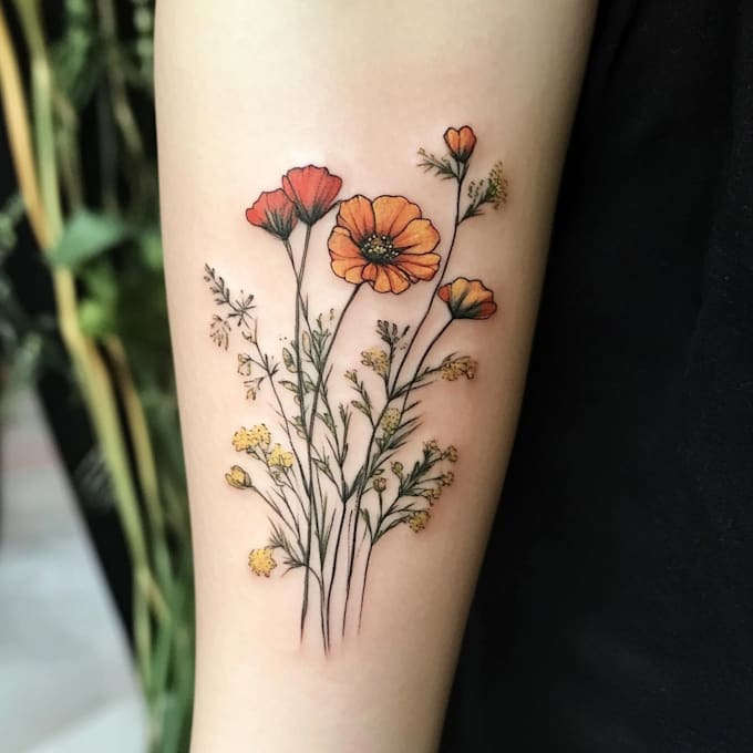 do unique blackwork, patchwork, and fine lines custom tattoo