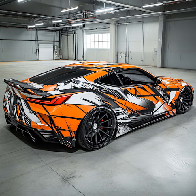 itasha car wrap, racing car wrap, livery car wrap design