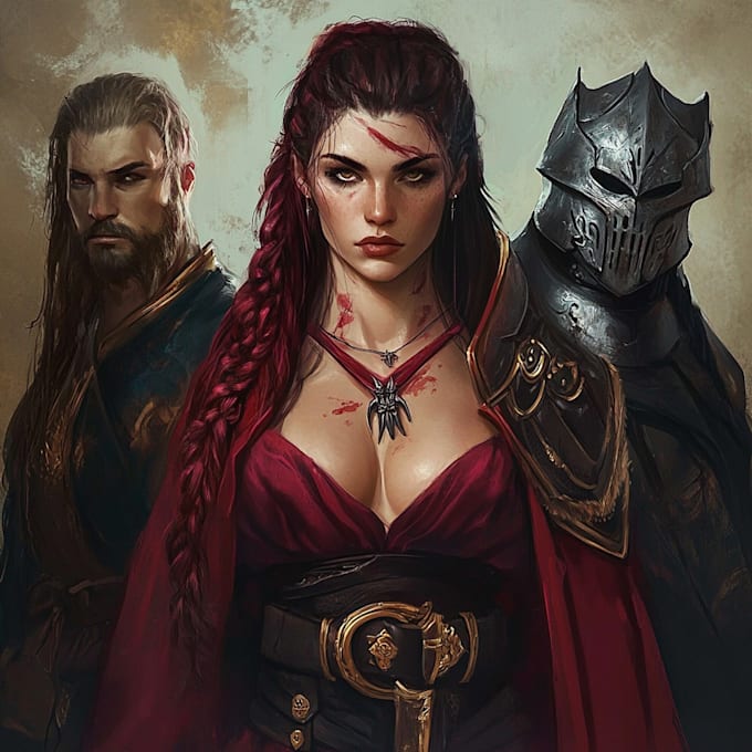 draw your fantasy character, rpg character or portrait