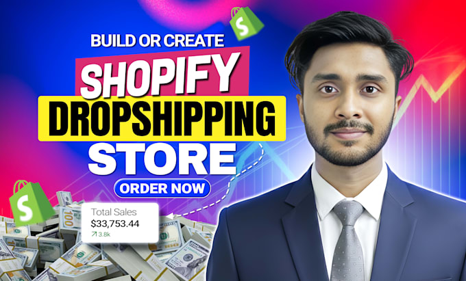 build shopify website, design or redesign shopify store or dropshipping store