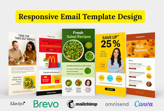 design responsive mailchimp email newsletter template within 6 hours
