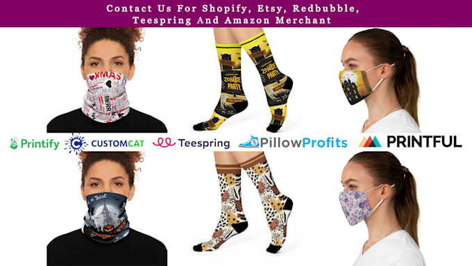do eye catching unique, socks neck gaiter and face mask design
