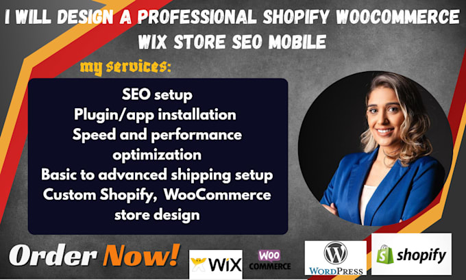 design headless ecommerce shopify woocommerce wix store SEO mobile schema markup