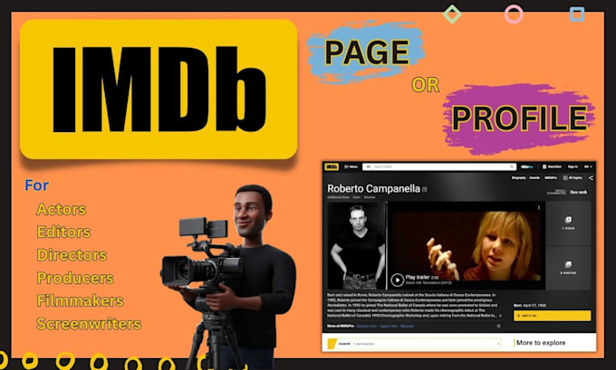 create or update an imdb profile or page