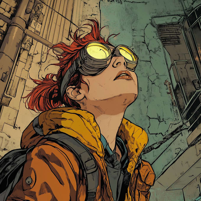 make a  comic book art, comic book illustrations