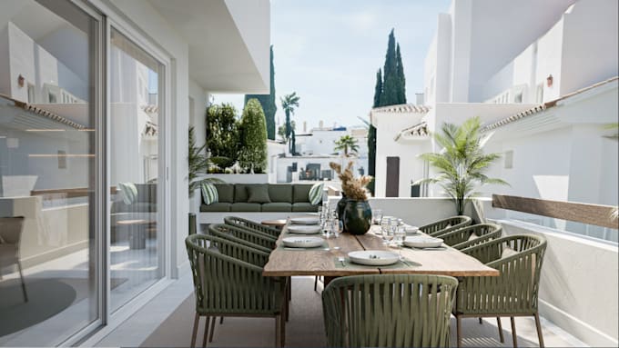 create 3d render for apartment, duplex, facade, villa, estate design rendering