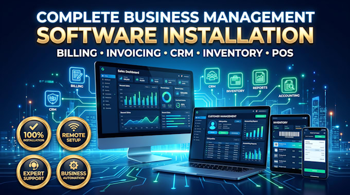 install inventory management software with CRM hrm erp pos