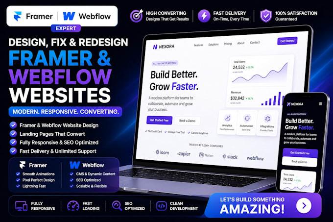clone duplicate develop website to webflow framer website design fix framer
