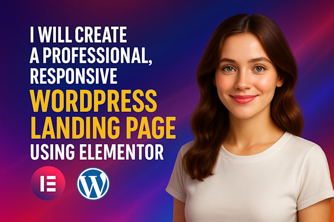 create a professional, responsive wordpress landing page using elementor