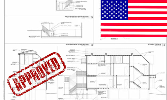 Do 2d 3d architecture, structural and mep drawings set for city permit ...
