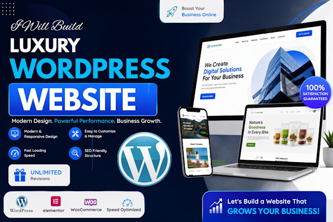 build a luxury wordpress website design and development